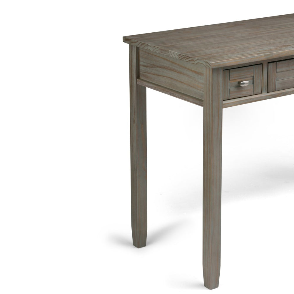 English Elm Warm Shaker Desk - Distressed Grey - Stylish & Compact Solid Wood Desk For Home Office & Living Space B136P159731-GIGA