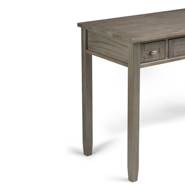 English Elm Warm Shaker Desk - Distressed Grey - Stylish & Compact Solid Wood Desk For Home Office & Living Space B136P159731-GIGA