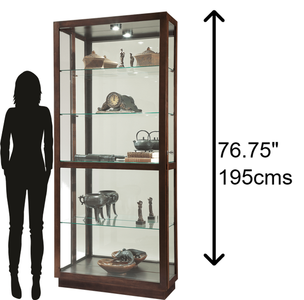 Hekman Furniture 680575 Lighted Jayden Curio Cabinet - Elegant Display Case With Adjustable Shelves And Led Lighting Espresso Jayden Curio Cabinet 680575