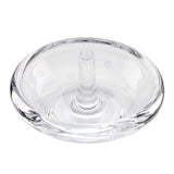 Kate Spade Larabee Dot Crystal Glass Ring Holder, Elegant Frosted Pattern, 3.25