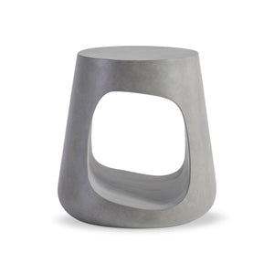 Bernhardt Bernhardt Sereno Sculptural Round Side Table — Lightweight Cast Resin Sasso Finish, Adjustable Glides For Stability 329123