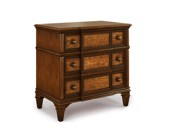 A.R.T. Furniture Newel Night Chest – Vintage Cherry Finish With 3 Cedar-lined Drawers, Antique Brass Hardware & Modern Charm Brown Poplar Solids,Cherry Veneers,Metal 294140-1406