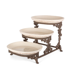 Acanthus Stoneware 3-Tier Server EAW95311 Park Hill