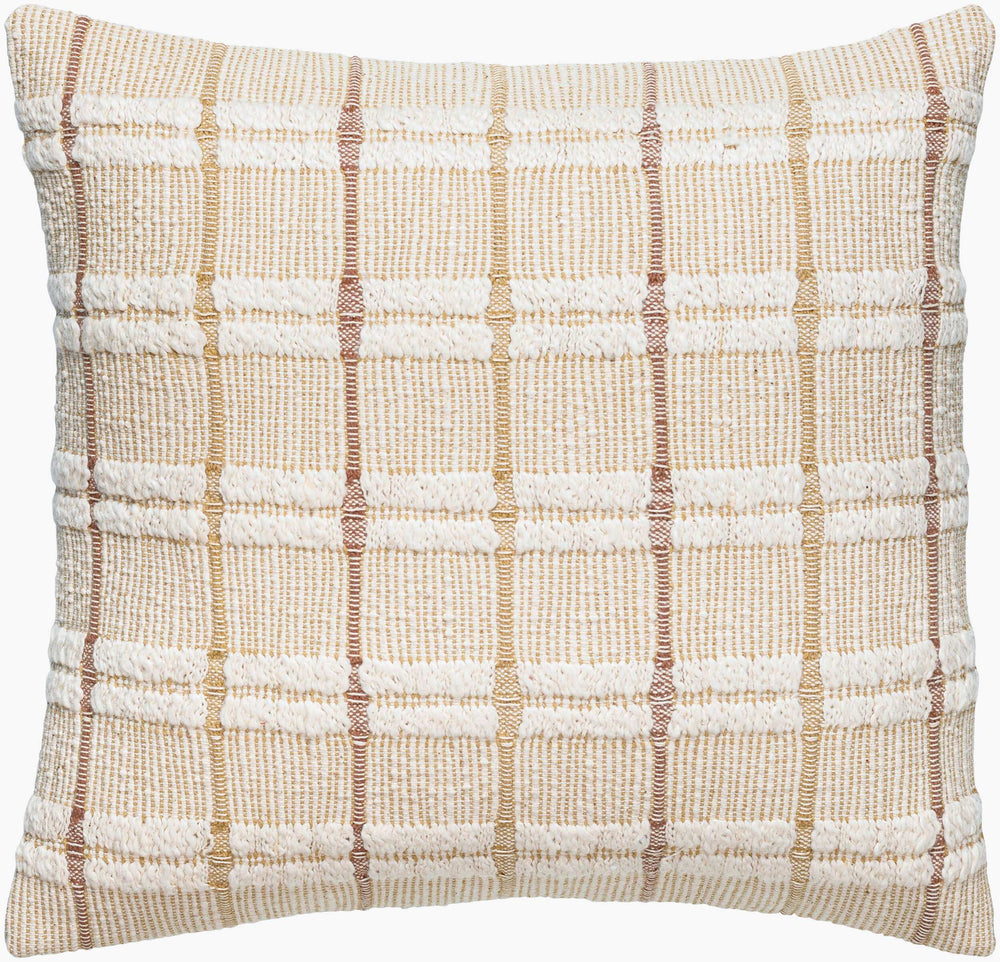 Surya Rochester 18" Country Cottage Accent Pillow In Soft Cotton – Cozy, Durable & Easy To Clean White Cotton,Cotton Rch001-1818p