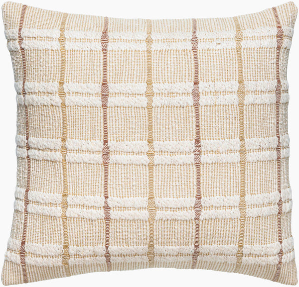 Surya Rochester 18" Country Cottage Accent Pillow In Soft Cotton – Cozy, Durable & Easy To Clean White Cotton,Cotton Rch001-1818p