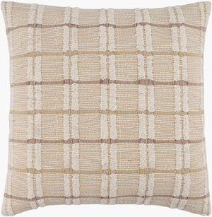 Surya Rochester 18" Country Cottage Accent Pillow In Soft Cotton – Cozy, Durable & Easy To Clean White Cotton,Cotton Rch001-2020p