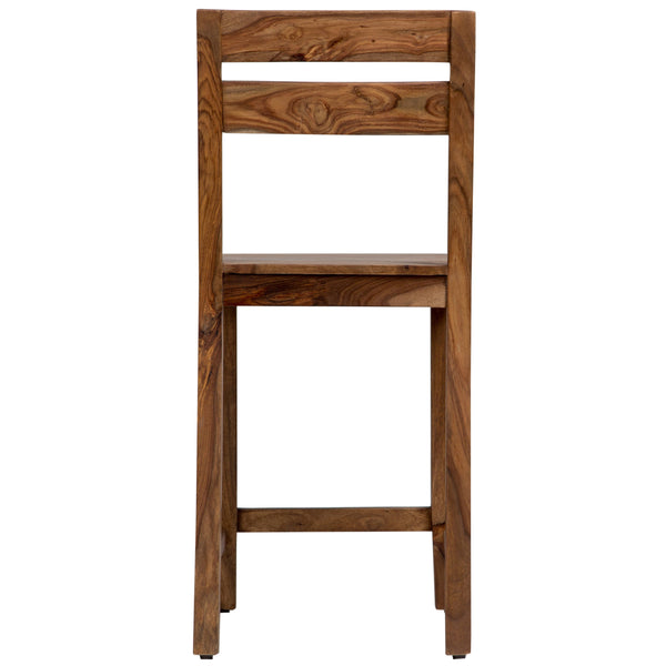 Porter Designs Porter Urban Solid Sheesham Wood Counter Height Dining Chairs, Set Of 2 – Eco-friendly Design! Natural Wood 07-117-11-1404
