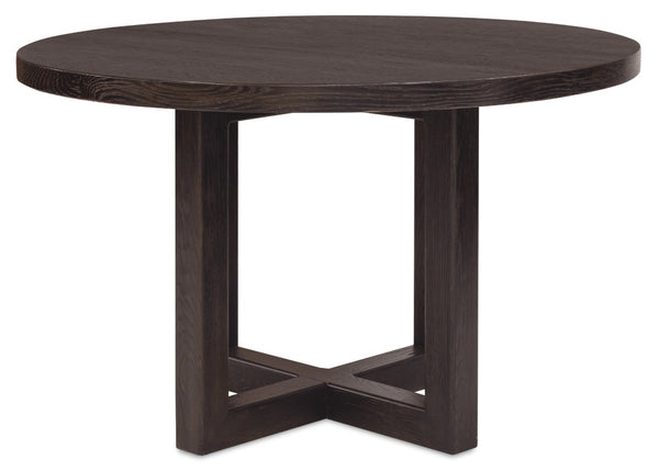 Hooker Furniture Driftwood 48-Inches Round Dining Table With Buckboard Finish, Distressed Pedestal Base For Cozy Gatherings Blacks 6820-75213-99