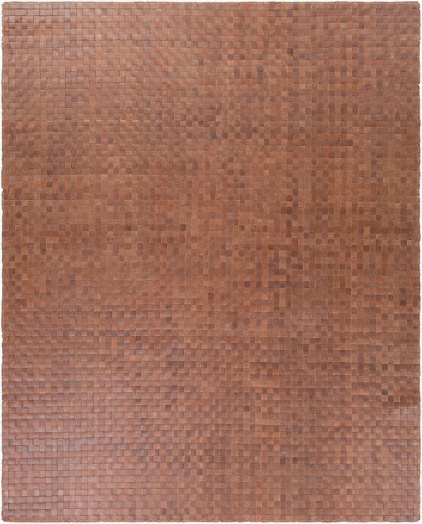 Surya Rock Rck-7000 8' X 10' Handwoven Leather Rug - Modern Charm, Durable Design, Easy Care & Warranty Brown Leather Rck7000-810
