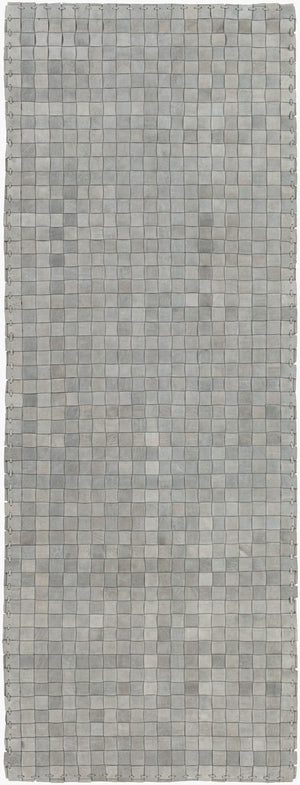 Surya Rock Rck-7000 8' X 10' Handwoven Leather Rug - Modern Charm, Durable Design, Easy Care & Warranty Gray Leather Rck7001-268
