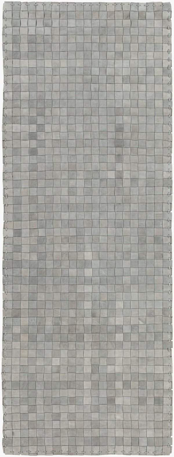 Surya Rock Rck-7000 8' X 10' Handwoven Leather Rug - Modern Charm, Durable Design, Easy Care & Warranty Gray Leather Rck7001-268