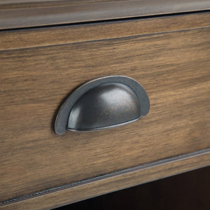 English Elm Acadian Solid Wood Nightstand with Drawer and Shelf Transitional Bedroom Side Table B136P158096