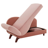 Homelegance By Top-Line Verbena Two-Tone Dark & Light Functional Chaise With 1 Pillow Pink Polyester