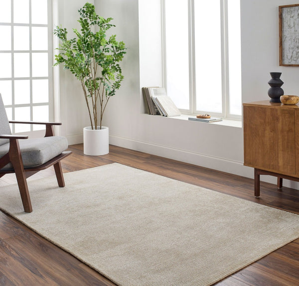 Livabliss Richmond Hand-tufted Wool Viscose Area Rug for Living Room Bedroom Plush Pile Beige, Sand 3'6" x 5'6" RCM2300-3656