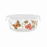 Lenox Butterfly Meadow Small Glass Food Storage Container Multi, WHITE GLASS,CRYSTAL 890086