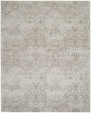 Nourison Damask DAS06 Machine Made Power-loomed Borderless Design Indoor Only Farmhouse Vintage Rug Ivory, White 100% Polyester 99446349835