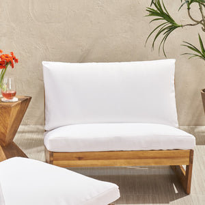 English Elm Christopher Knight Home® - SHERWOOD Club Chair with Acacia Wood Frame, Weather-Resistant Outdoor Lounge Seating with Cushions Teak 64867.00WHIMP1