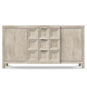 Bernhardt Bernhardt Prado Buffet With Tawny Ash & Bright Graphite Accents, Cast-Resin Coffered Drawers, Storage 324132A