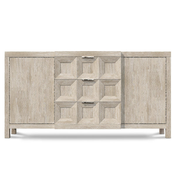 Bernhardt Bernhardt Prado Buffet With Tawny Ash & Bright Graphite Accents, Cast-Resin Coffered Drawers, Storage 324132A
