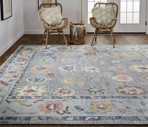 Feizy Rugs Karina Hand-knotted Wool Rug - Timeless Elegance And Modern Functionality For Sophisticated Decor Blue,Gray,Red Wool 9096792fgry000j00