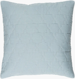 Surya Reda Modern 18"L X 18"W Accent Pillow - Durable Cotton-linen Blend For Stylish Home Decor Upgrade Pale Blue Linen,Cotton,Linen,Cotton Rd001-1818d