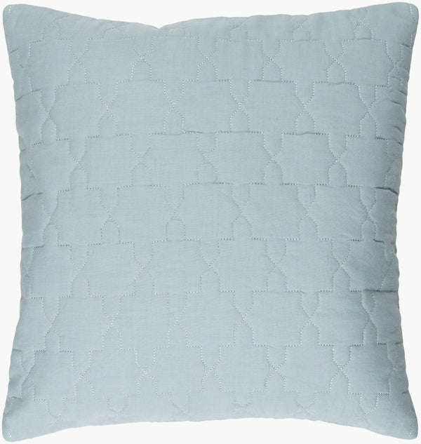 Surya Reda Modern 18"L X 18"W Accent Pillow - Durable Cotton-linen Blend For Stylish Home Decor Upgrade Pale Blue Linen,Cotton,Linen,Cotton Rd001-1818d