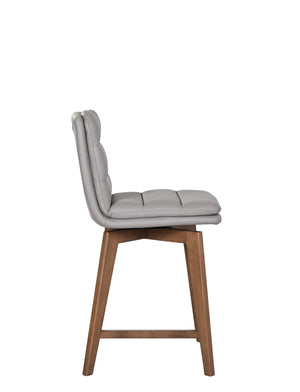 Castor Genuine Leather Counter Chair for Stylish Dining and Ultimate Comfort