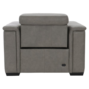 Bernhardt Bernhardt Lioni Power Recliner Chair — Leather, Motorized Head/Foot, Usb Charging, Supportive Bustle Back 9562RO