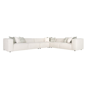 Bernhardt Bernhardt Bliss Sectional Offers Deep-Seat Comfort With Oversized Track Arms, Tailored Welt Detail, Customizable Layouts For Lasting Transitional Style And Support - Made to Order Cream 160.5" W x 123.5" D x 19" H K1883
