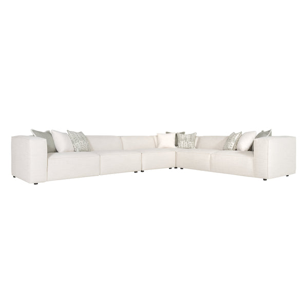 Bernhardt Bernhardt Bliss Sectional Offers Deep-Seat Comfort With Oversized Track Arms, Tailored Welt Detail, Customizable Layouts For Lasting Transitional Style And Support - Made to Order Cream 160.5" W x 123.5" D x 19" H K1883