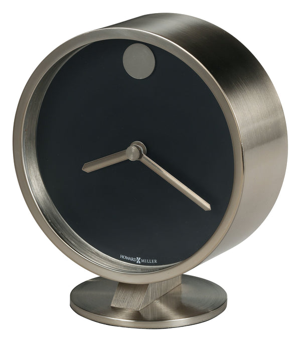 Hekman Furniture 645821 Aurora Tabletop Clock - Modern Mid-century Design With Quartz Movement & Polished Nickel Finish Nickel Aurora Tabletop Clock 645821