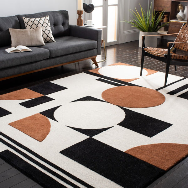 Safavieh Rodeo Drive 856 Hand Tufted Contemporary Rug X23 Ivory / Black RD856A-9