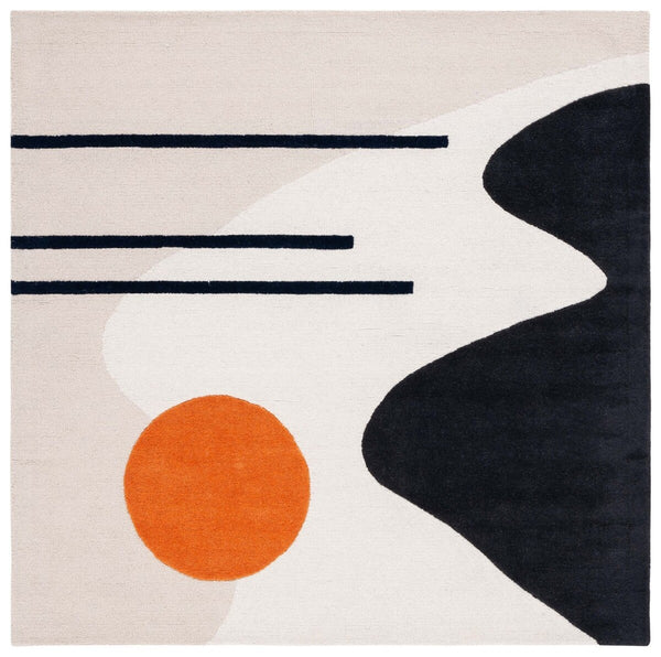 Rodeo Drive 883 Hand Tufted Contemporary Wool Cotton Rug with Latex Backing for Modern Spaces