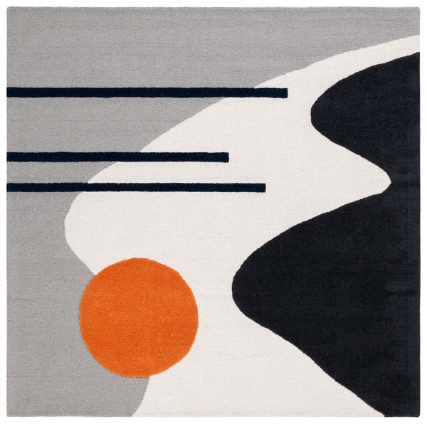 Rodeo Drive 883 Hand Tufted Contemporary Wool Cotton Rug with Latex Backing for Modern Spaces