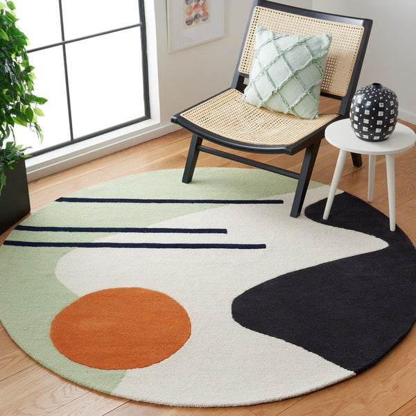 Rodeo Drive 883 Hand Tufted Contemporary Wool Cotton Rug with Latex Backing for Modern Spaces