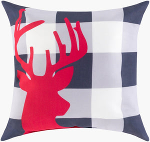 Livabliss Reindeer Woven Buffalo Pattern Throw Pillow Rustic Lodge Farmhouse Sofa Accent RDB001-1818