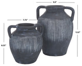 Safavieh Mira, Black, Stoneware, Vase Set Of 2 - Set of 2 Black RDC1210A-SET2