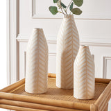 Safavieh Lovetta, Cream, Ceramic, Vase Of Set 3 XII23 Cream Ceramic RDC4007A-SET3