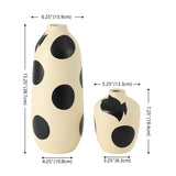 Safavieh Tahleah, Ceramic Vase Set 2 RDC4027A-SET2 Cream/Black