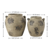 Safavieh Rhodes Terracotta Vase Set 2 RDC4029A-SET2 Weathered Grey