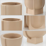 Safavieh Monaco Ceramic Matte Vase Set3 RDC4030A-SET3 Taupe