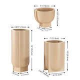 Safavieh Monaco Ceramic Matte Vase Set3 RDC4030A-SET3 Taupe