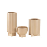 Safavieh Monaco Ceramic Matte Vase Set3 RDC4030A-SET3 Taupe