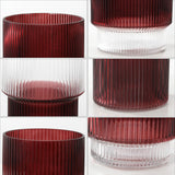 Safavieh Zinc Fluted Glass Vase Set 3 RDC4034B-SET3 Cranberry