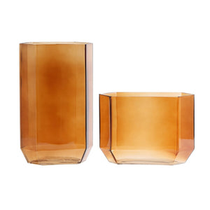 Safavieh Noreno  Glass Vase Set 2 RDC4035B-SET2 Orange Tint