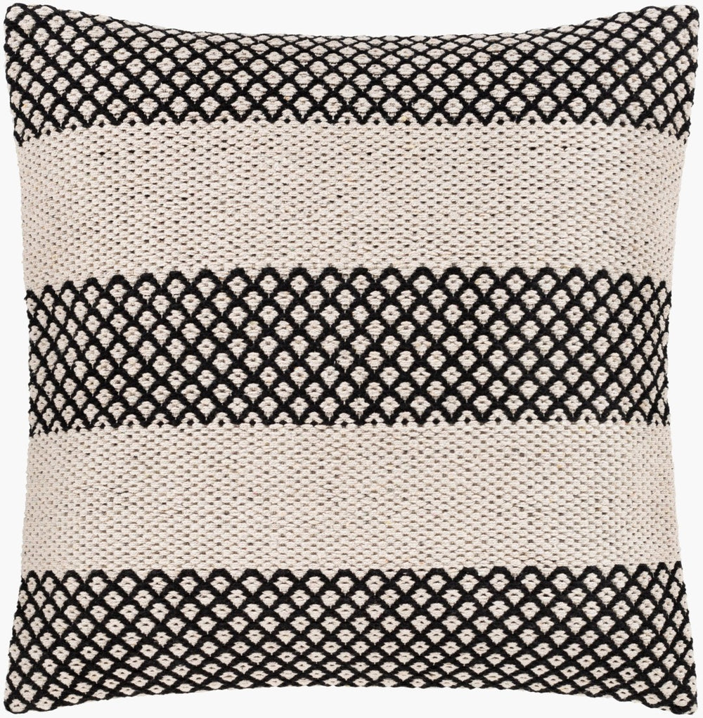 Livabliss Ryder Woven Cotton Accent Pillow Cottage Style Soft Textured Square Bedroom Decor RDE003-2020D