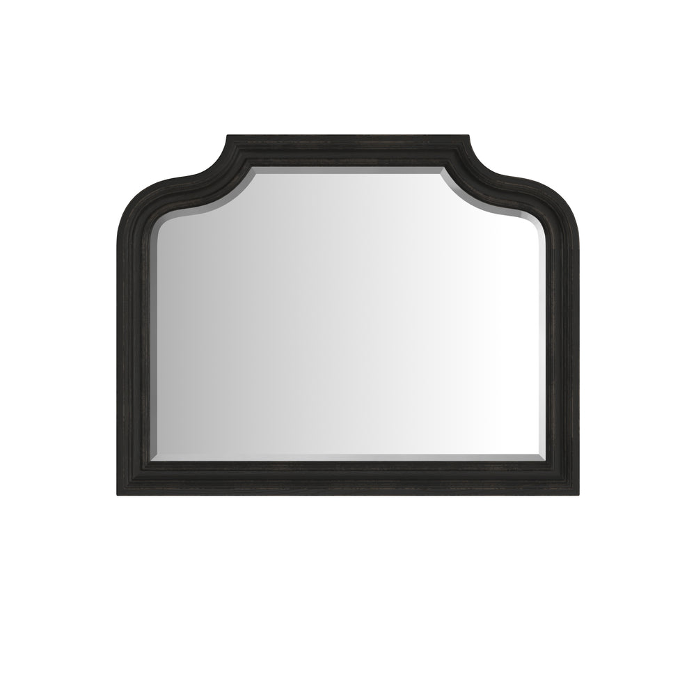 Atrium Landscape Mirror - Elegant Hand-Glazed Black Sable Frame for Timeless Reflection & Style