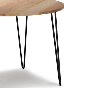 English Elm Hunter 45-Inch Round Dining Table – Stylish Mango Wood & Hairpin Legs For Modern Spaces, Seats 4 B136P158742