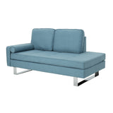 Christopher Knight Home® - Noble House - Typhaine Modern Fabric Chaise Lounge, Blue