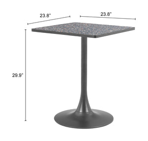 Zuo Modern Spot Bistro Table – Modern Elegance For Your Home Decor, Chic Mdf And Steel Design For Versatile Use Black Mdf,Steel 110411-zuo-modern